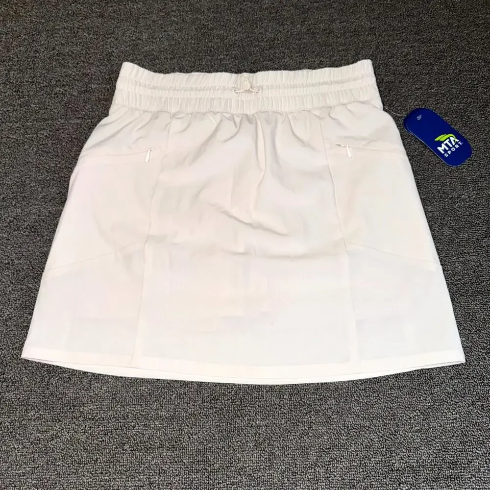 MTA Sport Skort Skirt Womens Small White Stretch Performance Tennis Athletic NWT - Picture 3 of 9